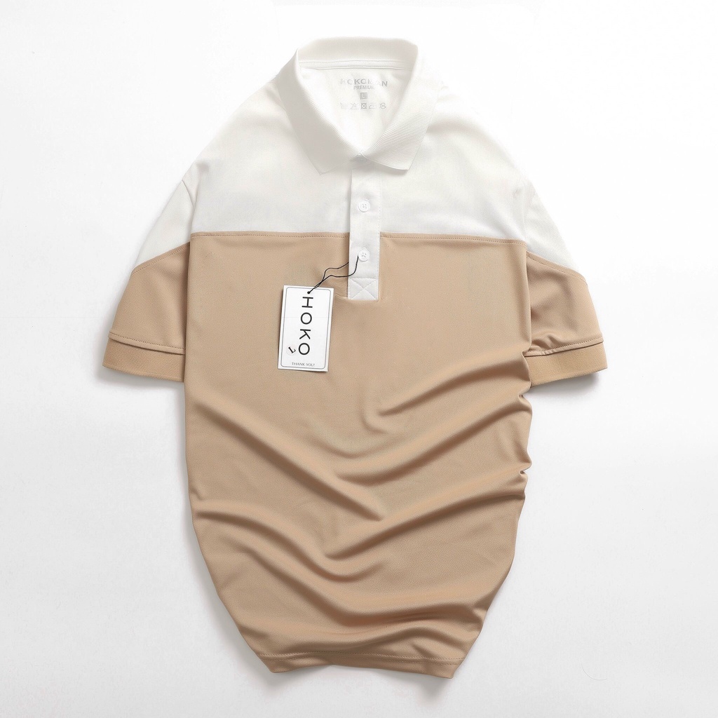 Áo thun polo nam, áo thun nam phối màu có cổ vải cotton mềm mịn thời trang hoko - HK206