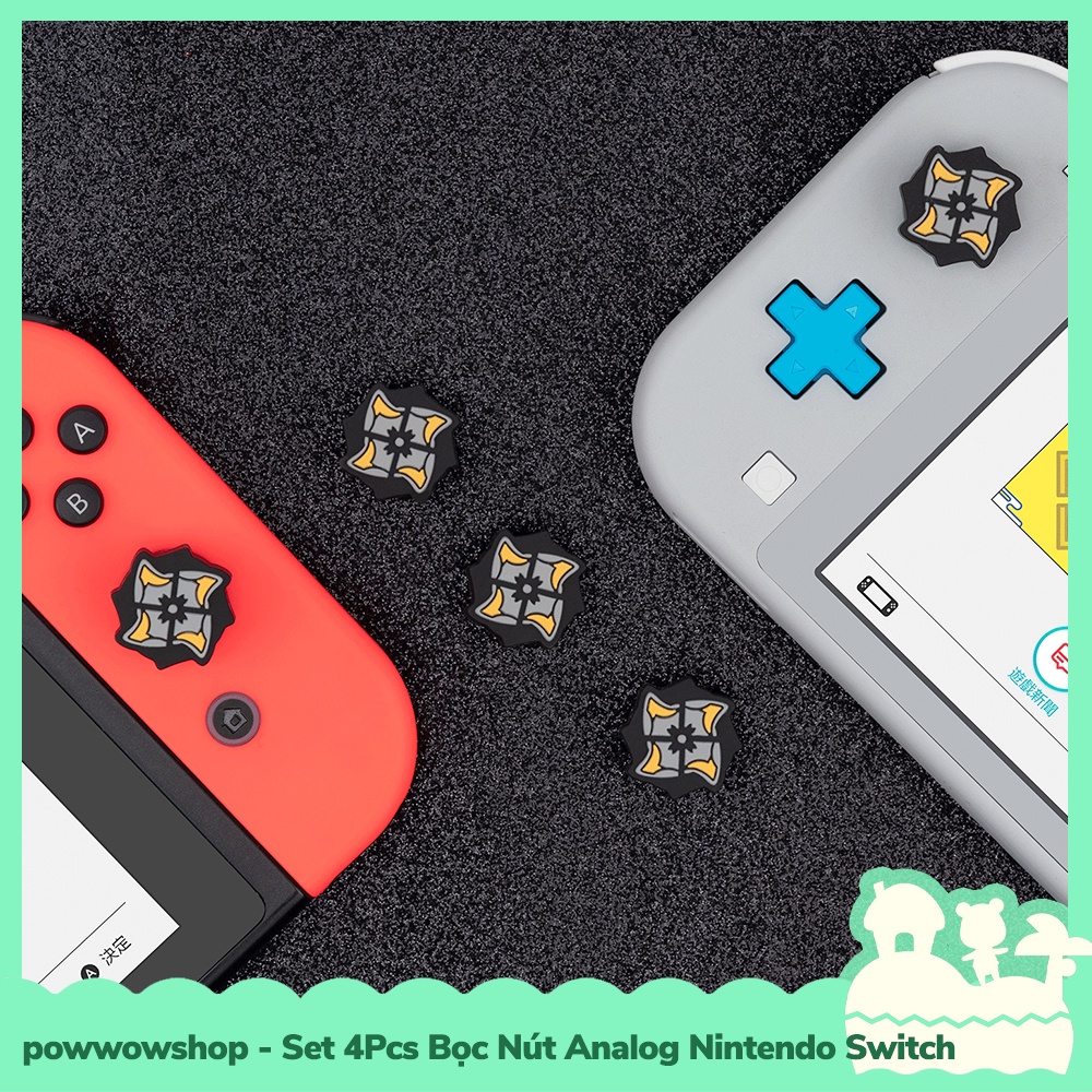 [Sẵn VN - Hỏa Tốc] Set 4Pcs Bọc Nút Shuriken Analog Joycon Cho Máy Game Cầm Tay Nintendo Switch / Lite Monster Hunter