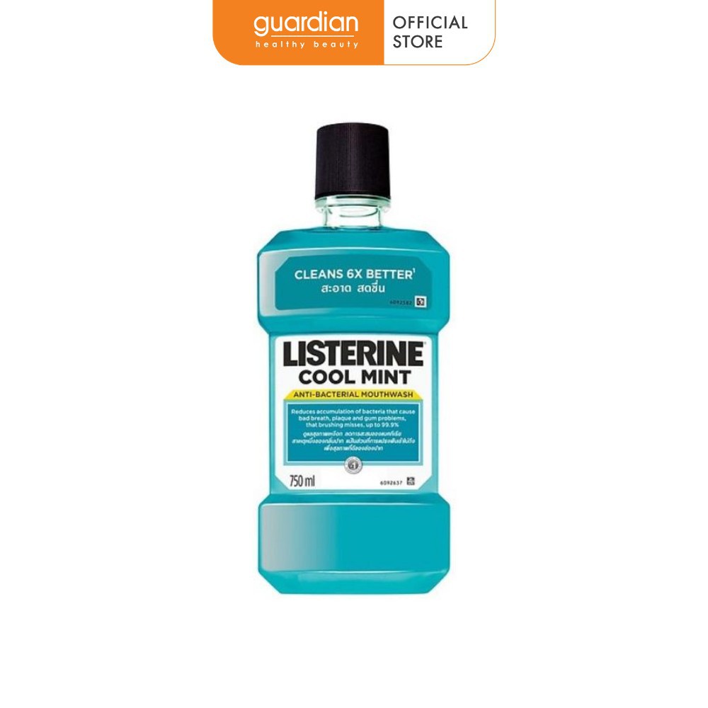 Combo 2 Nước Súc Miệng Hương Bạc Hà Listerine Cool Mint (750ml/Chai)