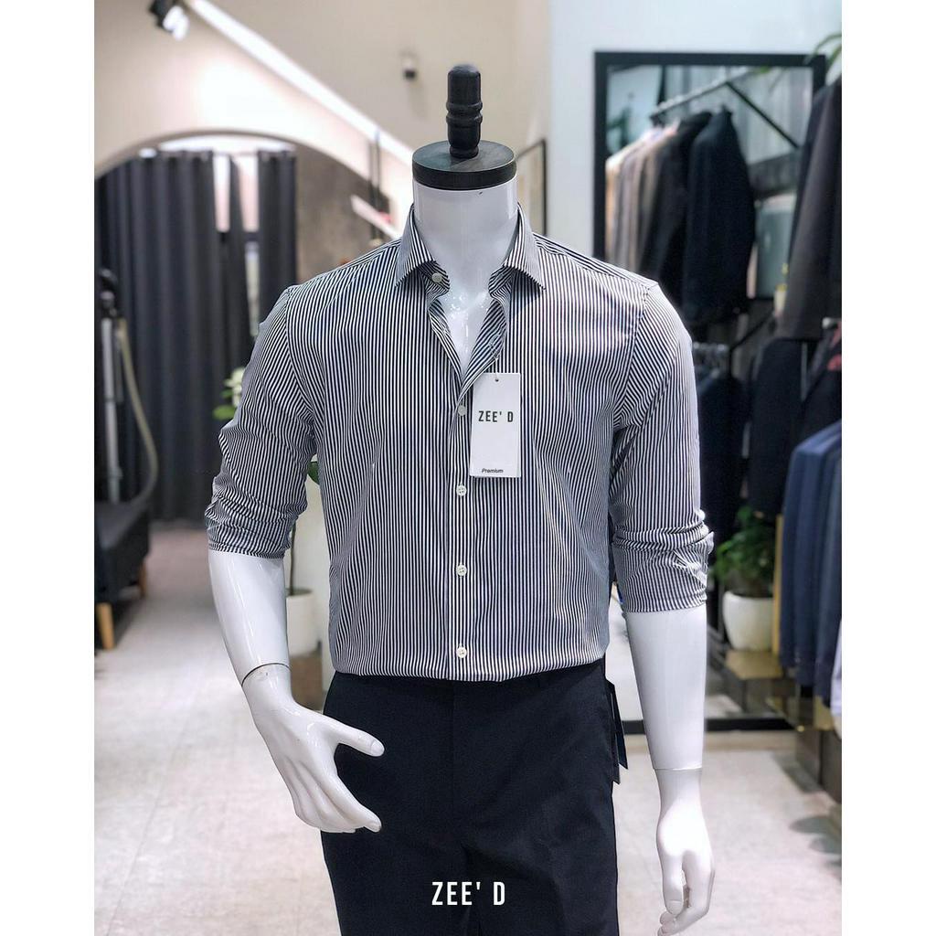 Áo sơ mi sọc xanh ngọc ZEE' D cao cấp SM013DKP