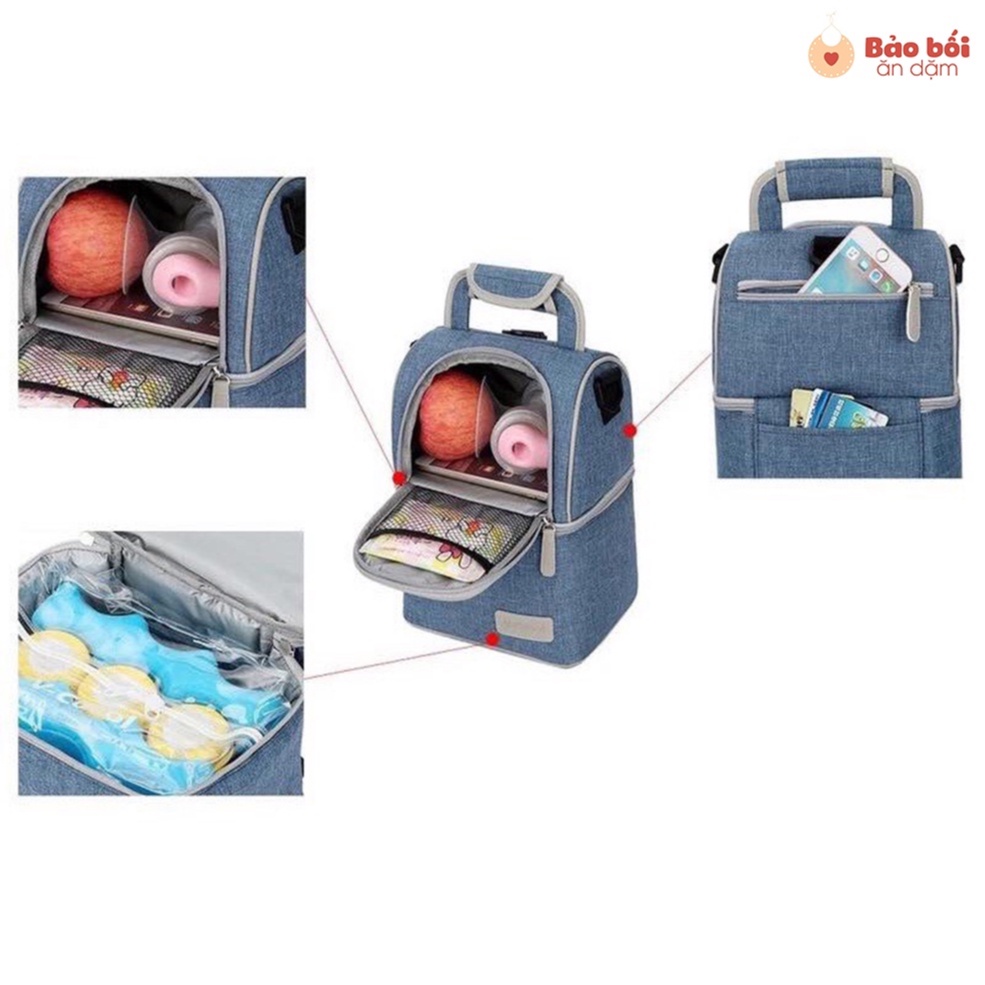 Balo bỉm sữa VCOOL cho mẹ và bé,có tính năng giữ nhiệt - gọn nhẹ, hiện đại