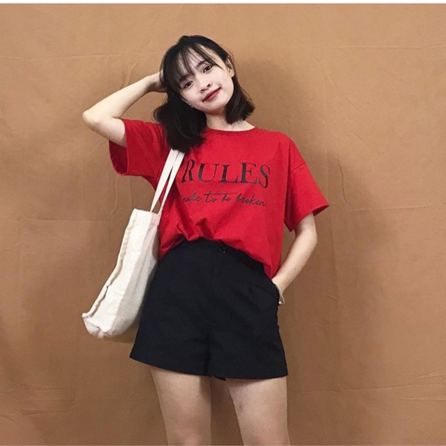 Quần short (đùi) vải lưng siêu cao chất dày đẹp ko nhăn
