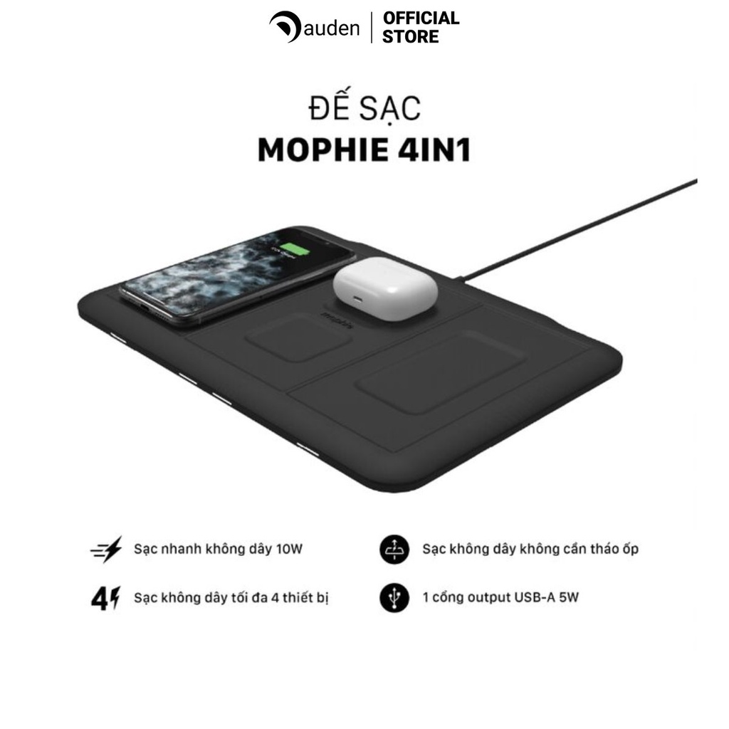 Đế sạc không dây Mophie 4in1 10w