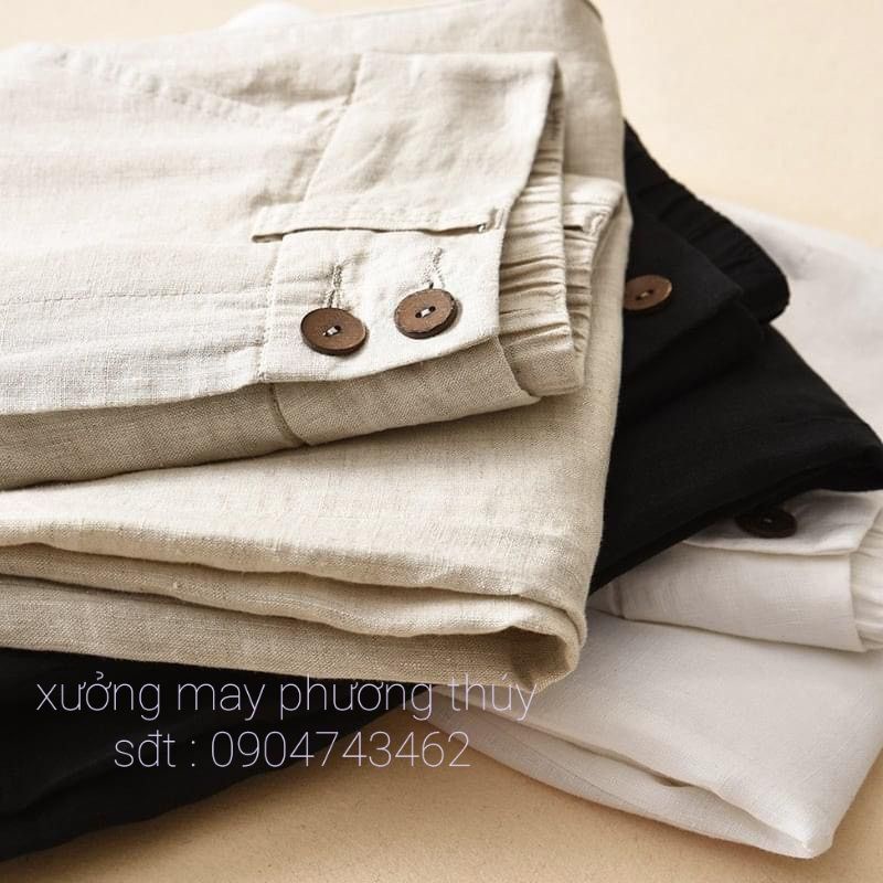 Quần sớ đũi ống rộng cạp cao 2 khuy thời trang Phương Thúy