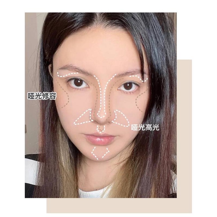 Bảng phấn tạo khối và bắt sáng hai màu