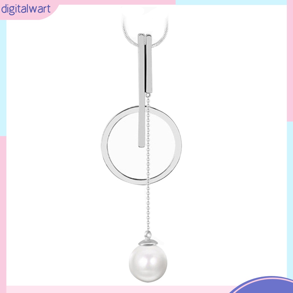 Vòng cổ Mặt Tròn Đính Ngọc Trai Nhân Tạo Thời Trang