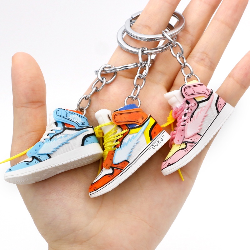 Móc Khóa Hình Giày Thể Thao AJ Trang Trí Túi Xách Phong Cách Anime Sáng Tạo