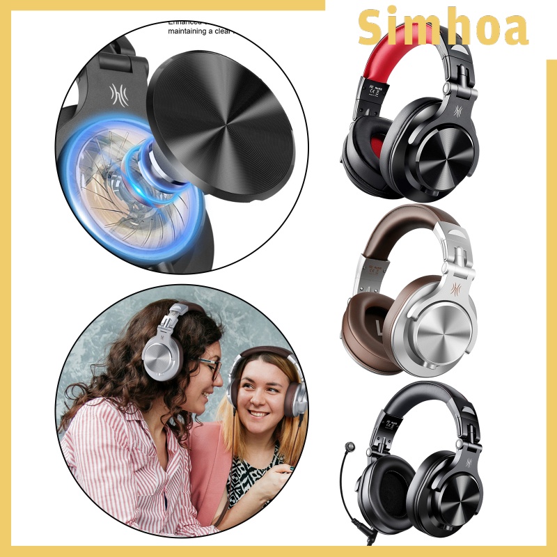 [SIMHOA] A71 Over-Ear Wired Headphones Studio Monitor Headsets with Mic