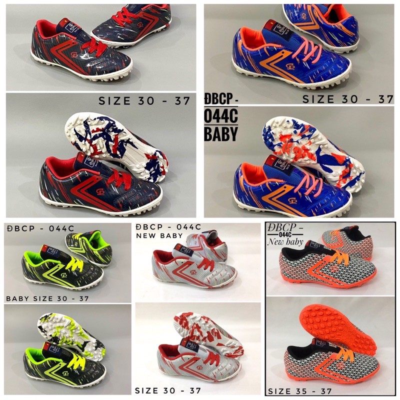 Giầy đá bóng trẻ em giá rẻ form nhỏ giày đá banh trẻ con Chí Phèo xả hàng êm mềm khâu full đế