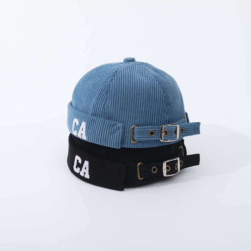 Mũ Beanie Vải Nhung Thêu Chữ Phong Cách Hàn Quốc Thời Trang Thu Đông Cho Bé