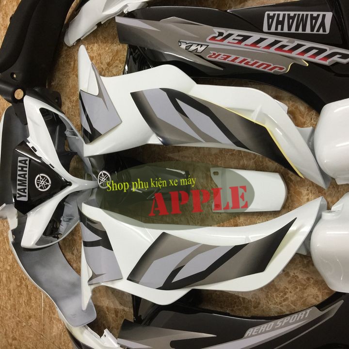 Bộ dàn áo nhựa nguyên sinh ABS xe JUPITER MX MẮT CÁO , JUPITER GRAVITA Màu Trắng - A2103