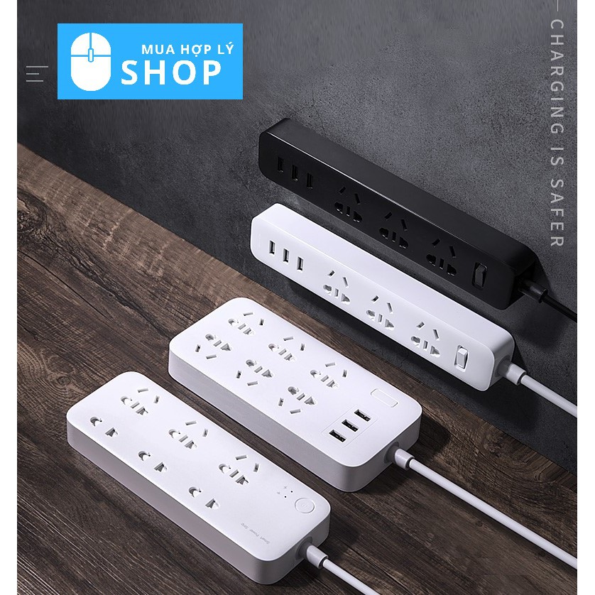 [CHÍNH HÃNG XIAOMI] TỔNG HỢP Ổ Cắm Điện Thông Minh Xiaomi Chống Cháy, An toàn Trẻ em, Tích Hợp Cổng USB - Hàng Nhập Khẩu