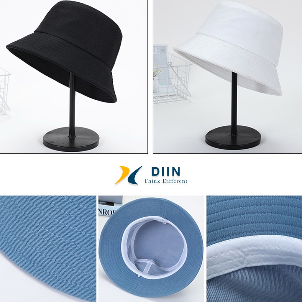 Nón Bucket vành tròn phong cách Unisex - chính hãng DIIN