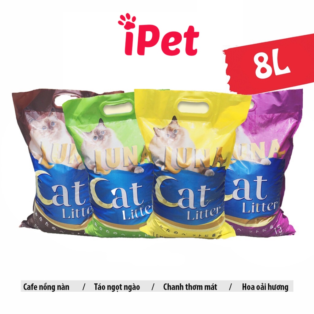 Cát vệ sinh cho mèo Luna Litter khử mùi vón cục ít bụi - iPet Shop