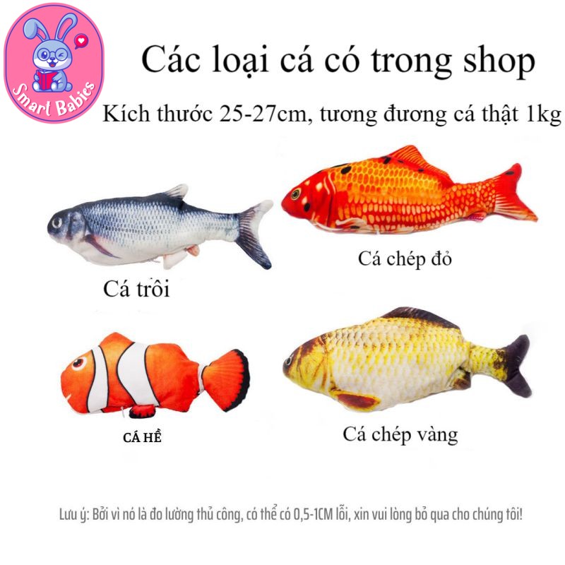 Cá nhảy sạc điện đồ chơi vẫy đuôi siêu đáng yêu cho bé, cá nhảy có thể sạc điện đồ chơi cho chó mèo