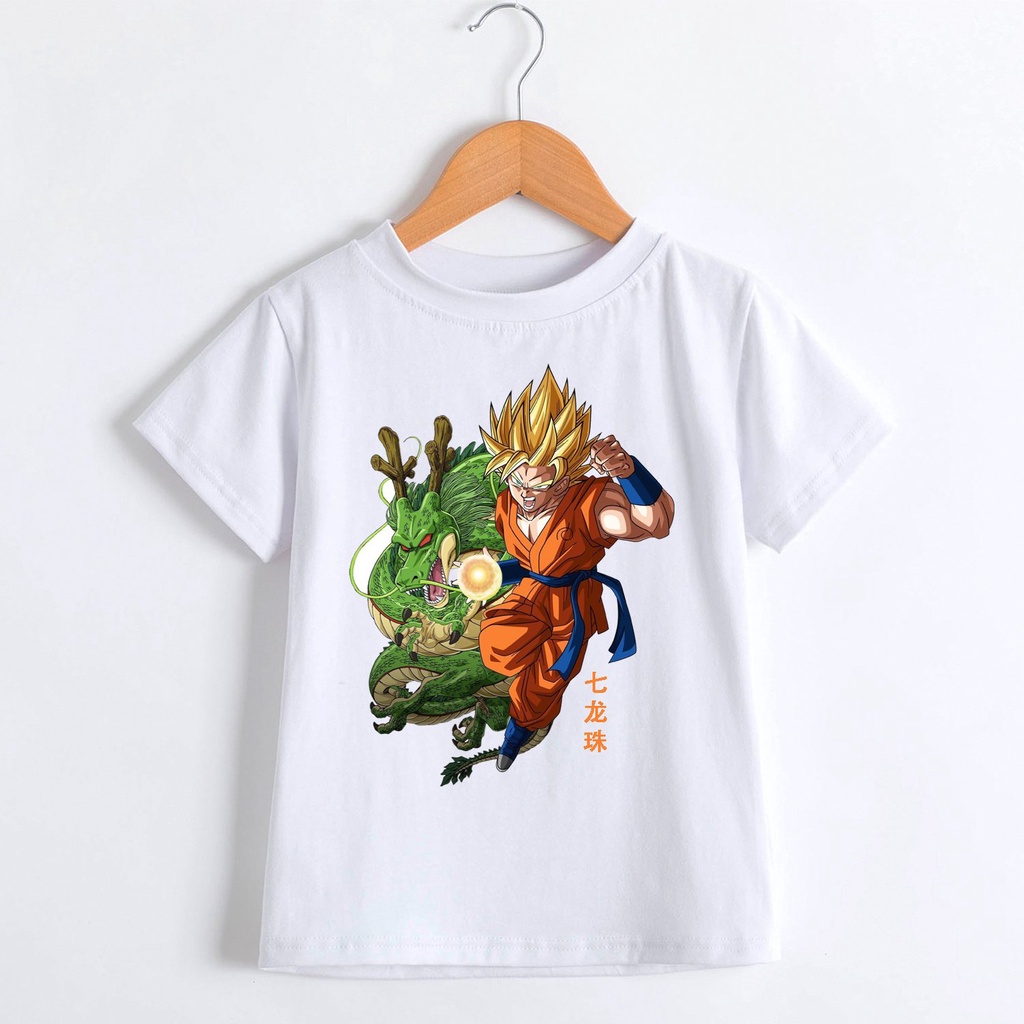 Áo thun bé trai kiểu songoku dragonball dạo phố