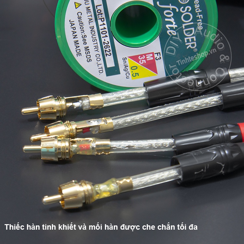 Cáp chia AV 1 ra 2 DIY 0.2M đến 5M - RCA male to 2 RCA female cable