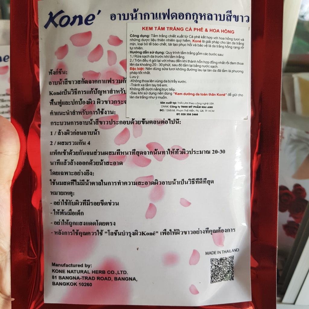 Tắm trắng kone hàng thái