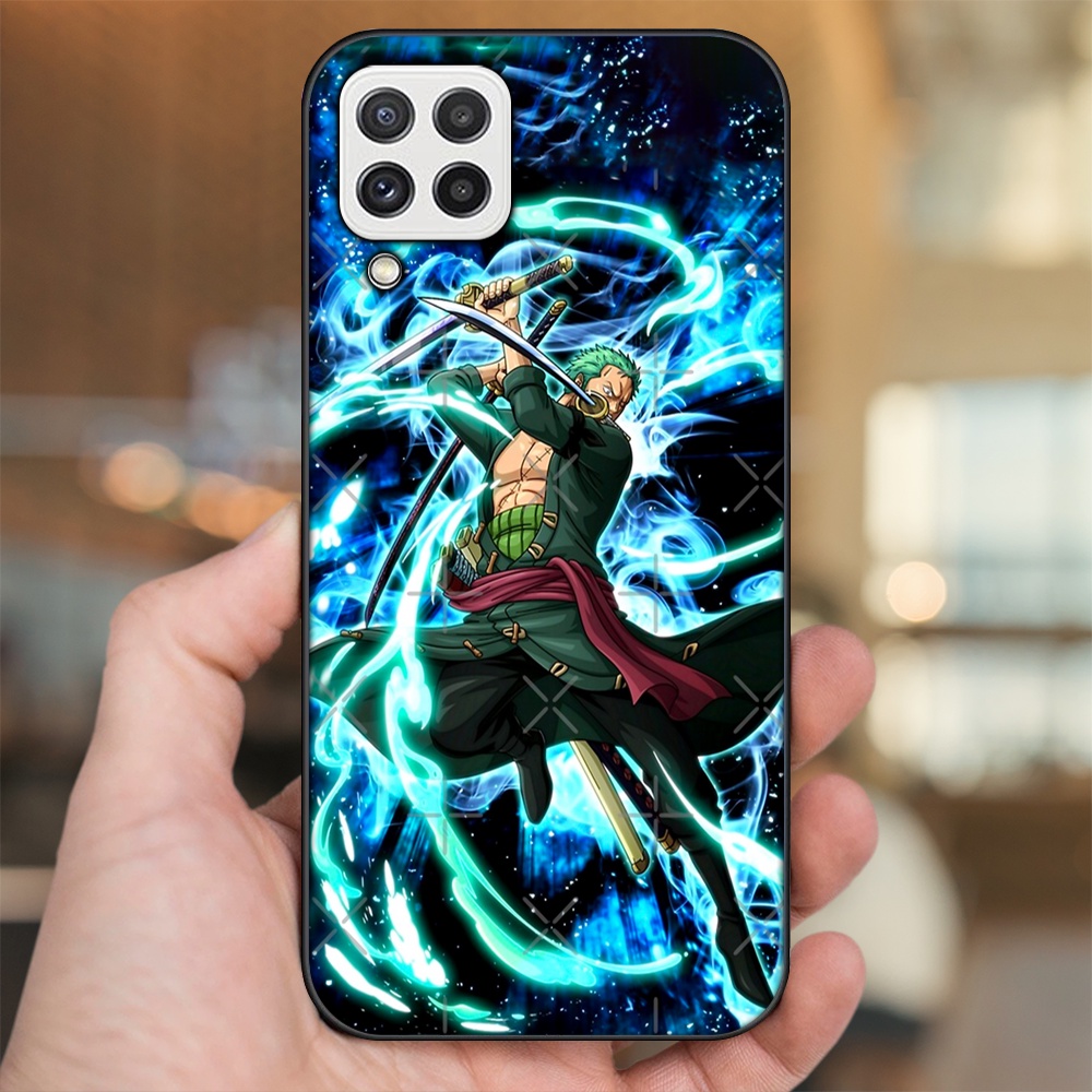 Ốp lưng Samsung A22 4G, A22 5G viền đen in hình Zoro One Piece