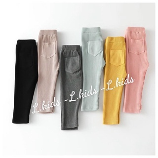 Quần Dài K.WOO Thun Gân Tăm Legging Co Giãn Tốt Phù Hợp Cho Bé Trong Mùa Đông