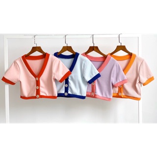 Áo croptop kiểu sườn xám nhiều màu nhưng màu đẹp