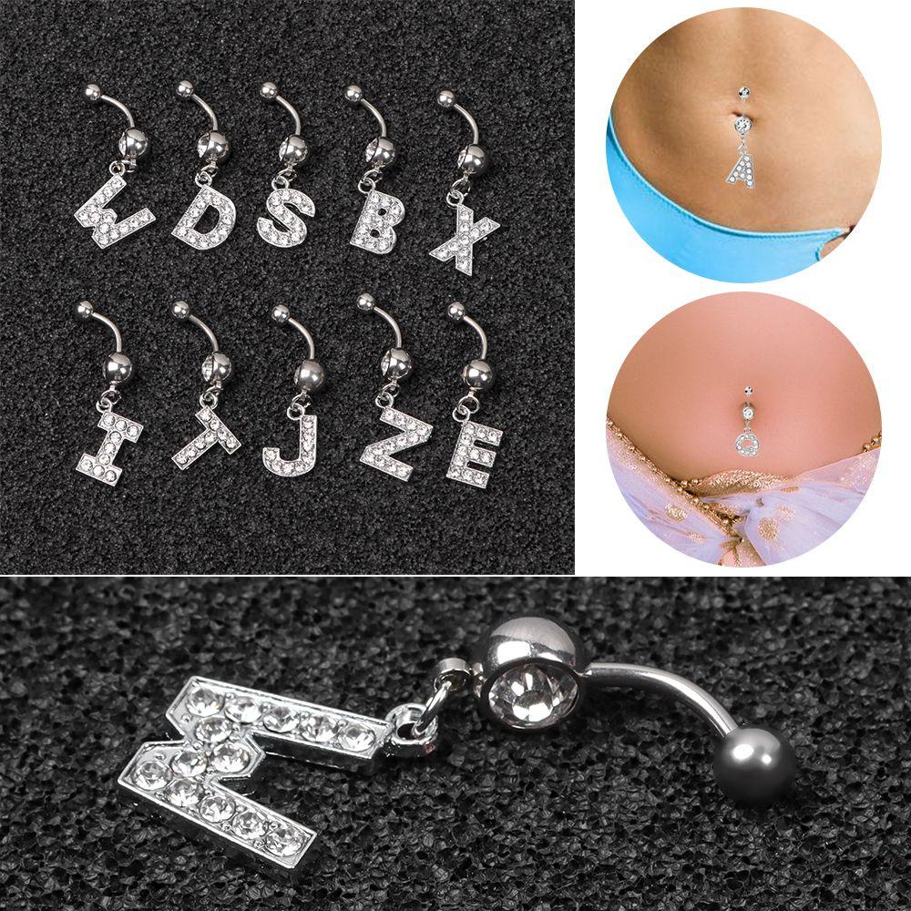 BORAG Khuyên Rốn Thép Không Gỉ Đính Đá Pha Lê Thời Trang