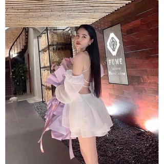 Váy tơ cước cột  yếm