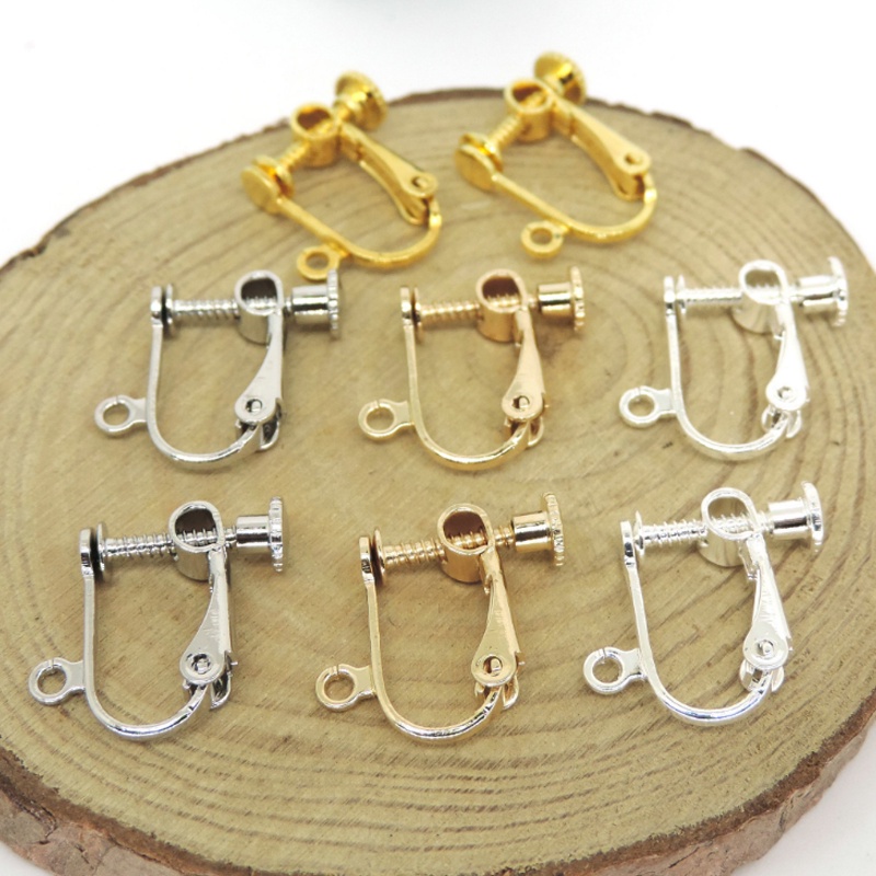 1 Khuyên Kẹp Vành Tai Màu Vàng / Bạc / Vàng Hồng Hình Xoắn Ốc Nhiều Màu Sắc