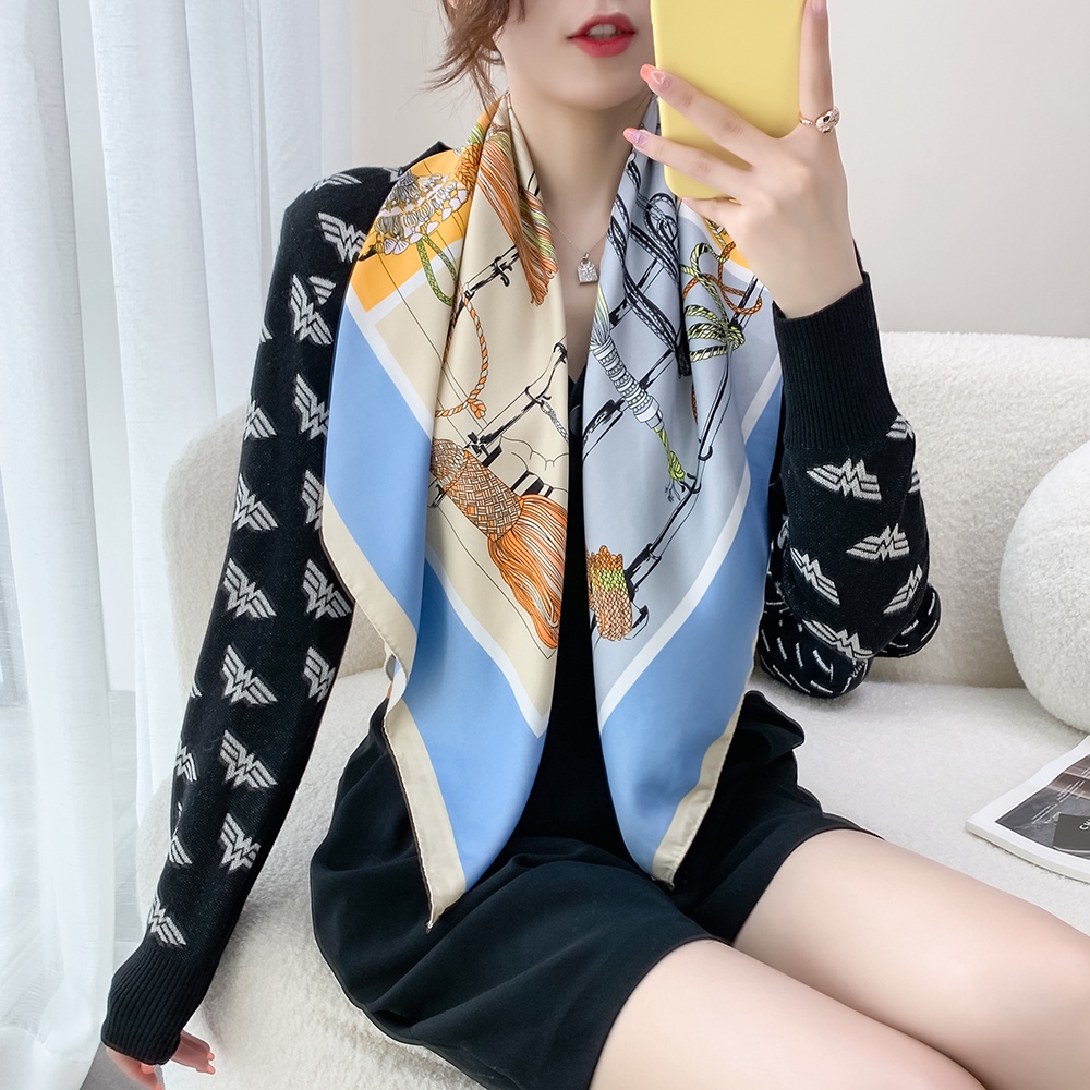 Khăn Choàng Vuông 90cm(35.4inch) Thời Trang Thoáng Khí Wudung WJ1007-64