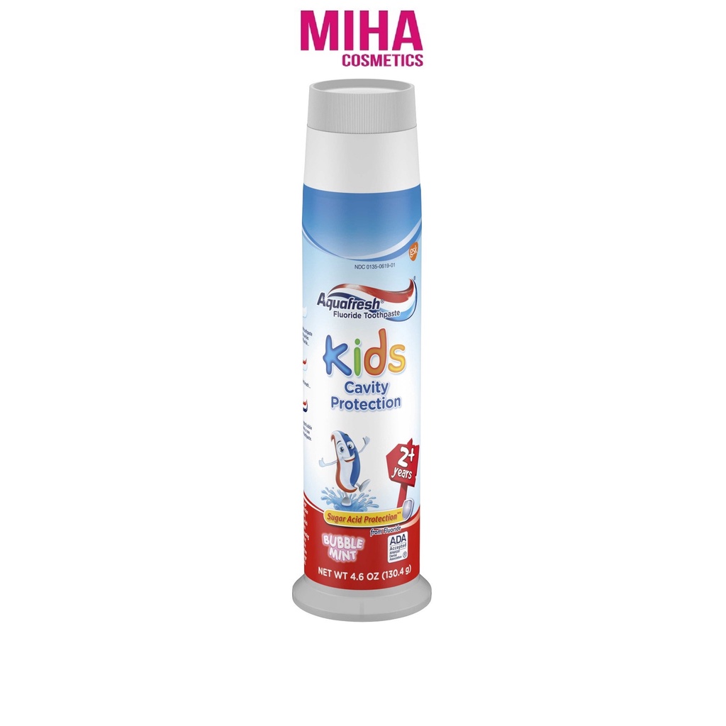 Kem Đánh Răng Cho Trẻ Em Aquafresh Kids Cavity Protection 130,4g USA