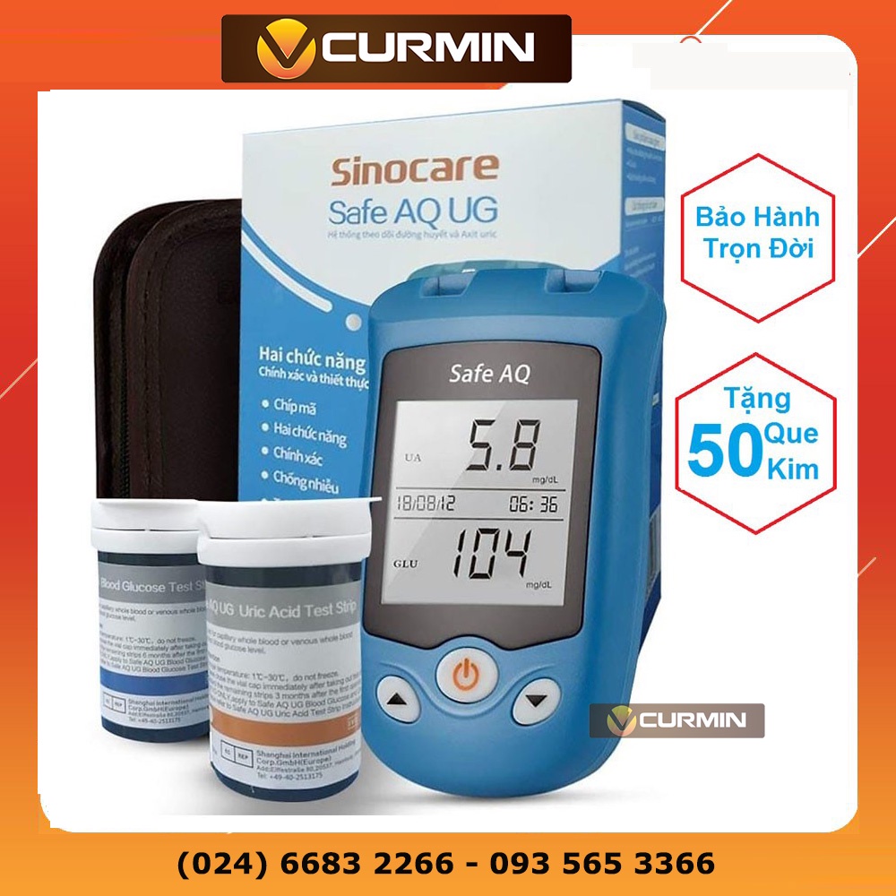 Máy Đo Tiểu Đường Và Axit Uric ( Bệnh Gút) 2 Trong 1 Chính Hãng Sinocare