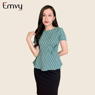 Áo peplum công sở nữ cổ tròn Emvy - A15