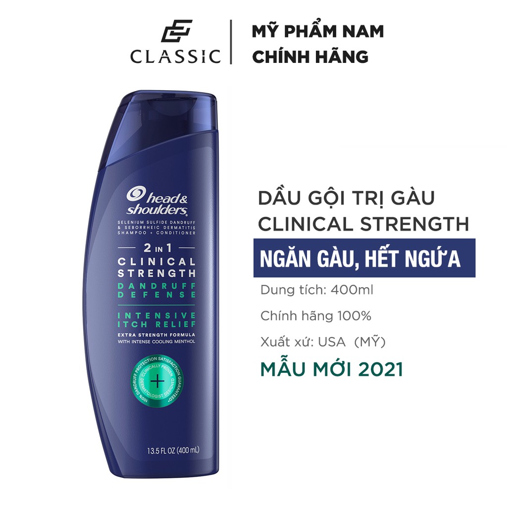 [MẪU MỚI] Dầu Gội Ngăn Gàu Head & Shoulders Clinical Strength 400ml - Chính Hãng USA