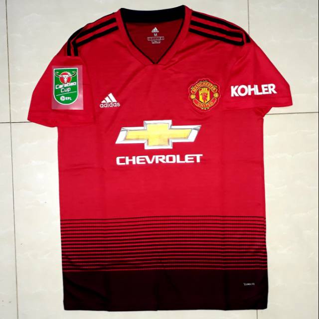 Áo Thun Jersey Manchester United Home 18 / 19 Fullpatch Carabao Cup