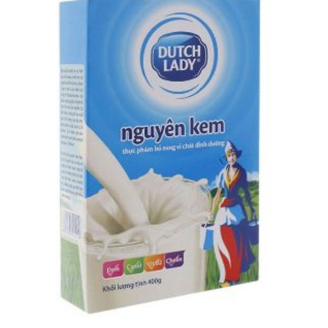 Sữa bột CÔ GÁI HÀ LAN Dutch Lady nguyên kem hộp giấy 400g