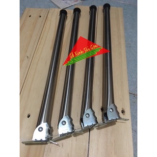 Bộ 4 chân bàn gấp bằng sắt ống cao 40cm, dễ dàng lắp ráp