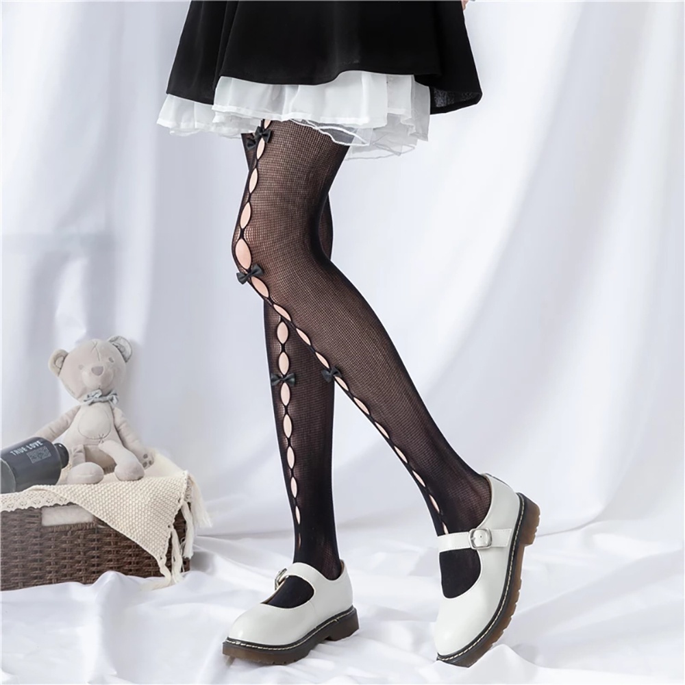 Quần tất ren đính nơ phong cách lolita quyến rũ dễ thương cho nữ