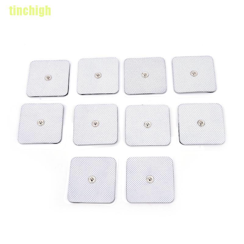 (Hàng Mới Về) Set 10 Miếng Đệm Điện Hình Vuông Thay Thế Cho Máy Mát Xa