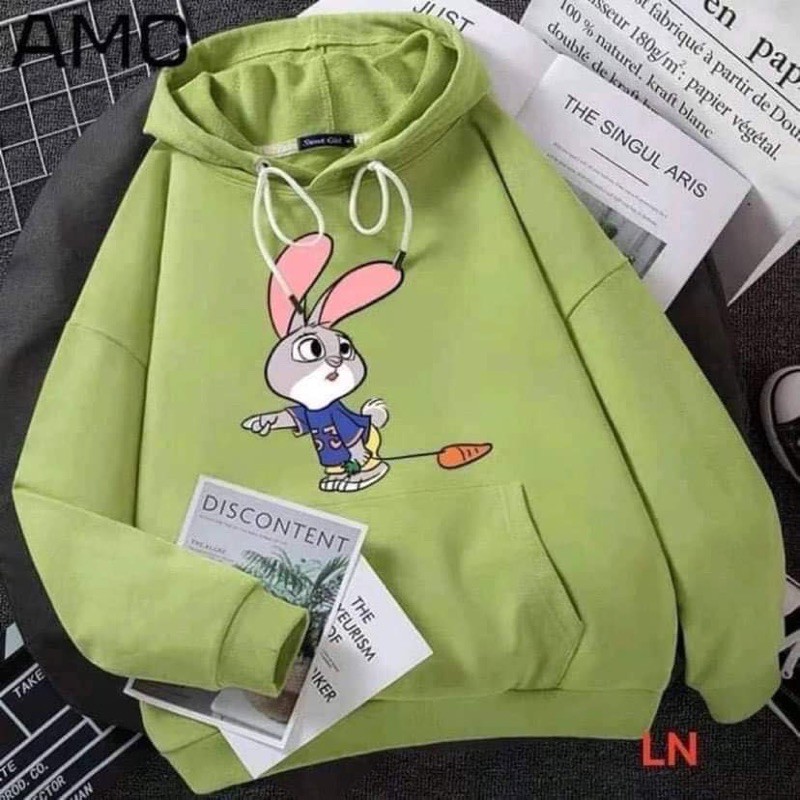 (Rẻ nhất sàn) Áo hoodie/ Áo nỉ bông hình chú thỏ | BigBuy360 - bigbuy360.vn