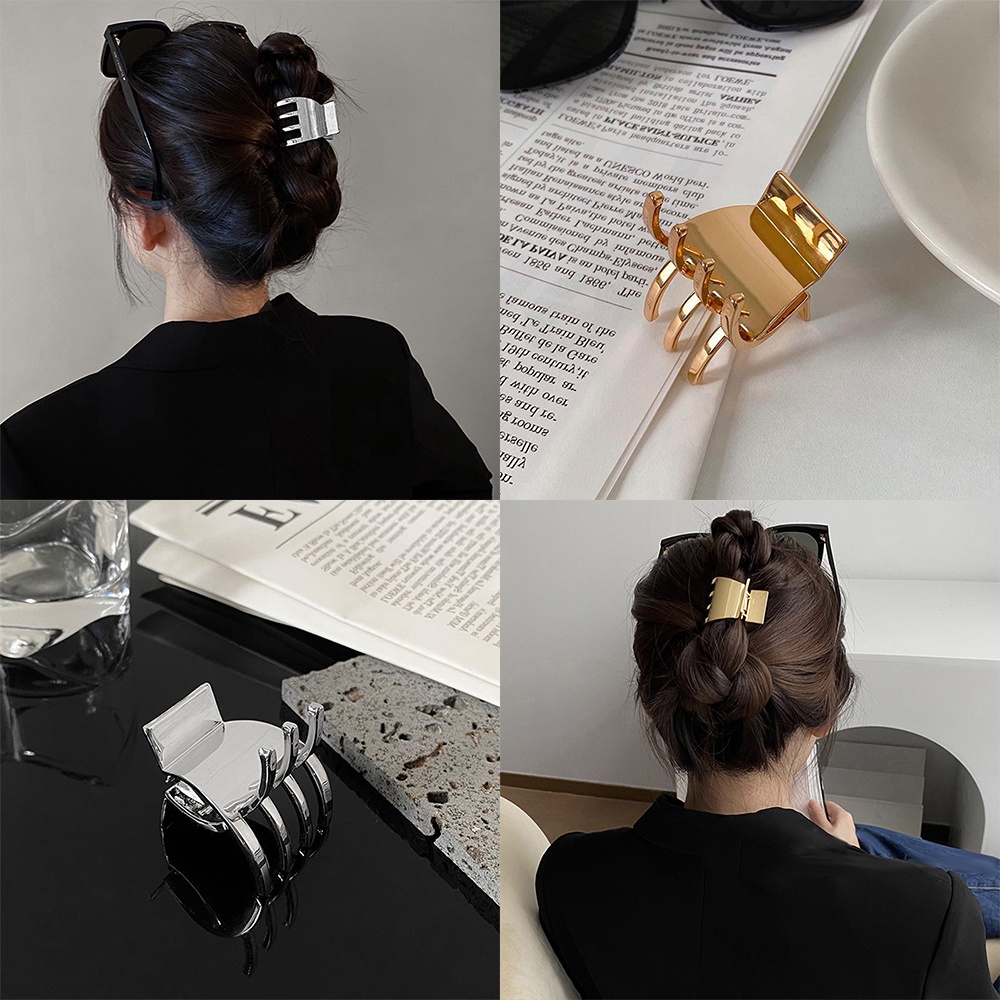 Kẹp tóc kim loại phong cách Hàn Quốc đơn giản thích hợp cho nữ