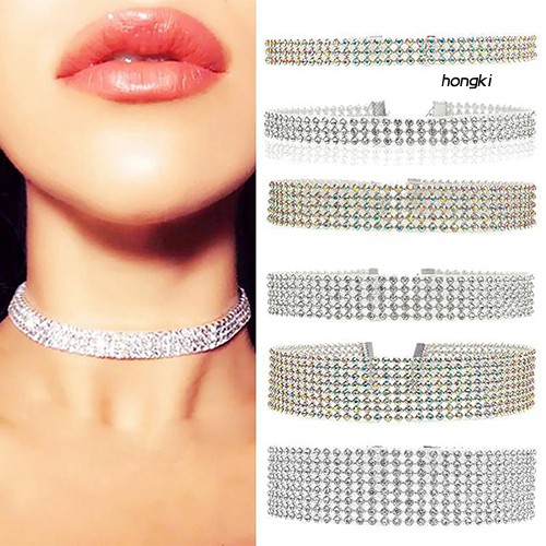 Vòng choker đính đá lấp lánh cá tính cho nữ