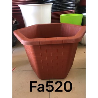 6 chậu nhựa lục giác FA 520 đường kính 40x30 cm