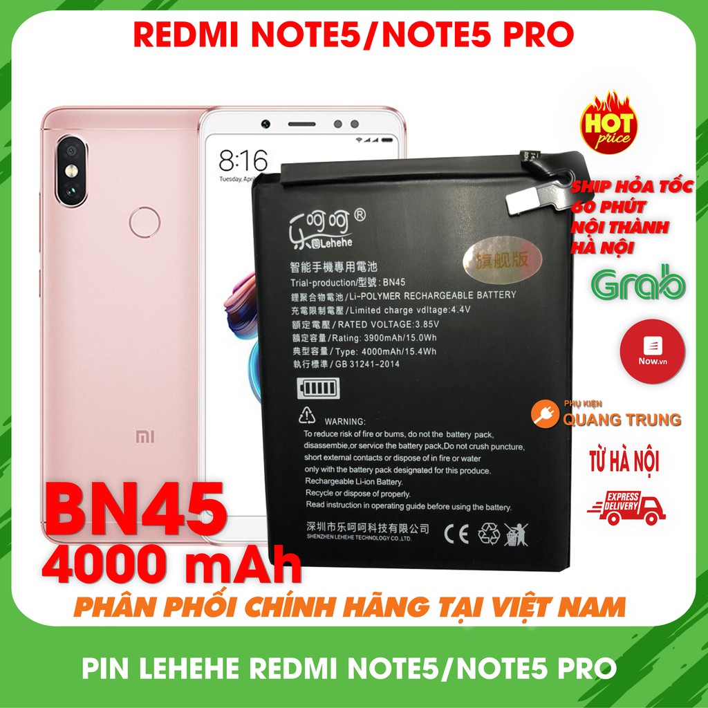 Pin xiaomi redmi note 5 và redmi note5 pro chính hãng lehehe, bảo hành 6 tháng