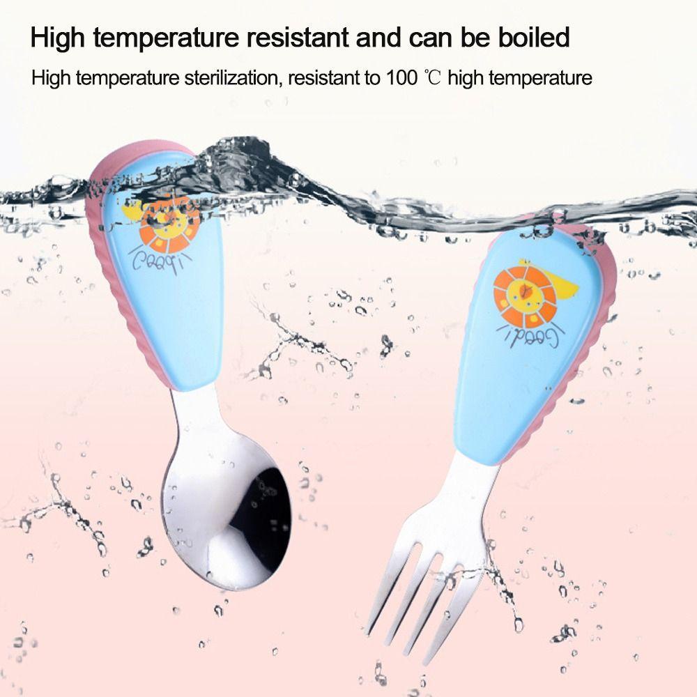 LET Bộ Muỗng Nĩa Tập Ăn Kèm Hộp Đựng Cho Bé