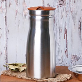 Bình nước Inox nhà hàng.nắp đen.