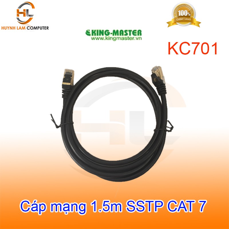 Cáp mạng SSTP CAT7 1.5m KingMaster KC701 tốc độ lên đến 10.2Gbps 600Mhz - Hãng phân phối