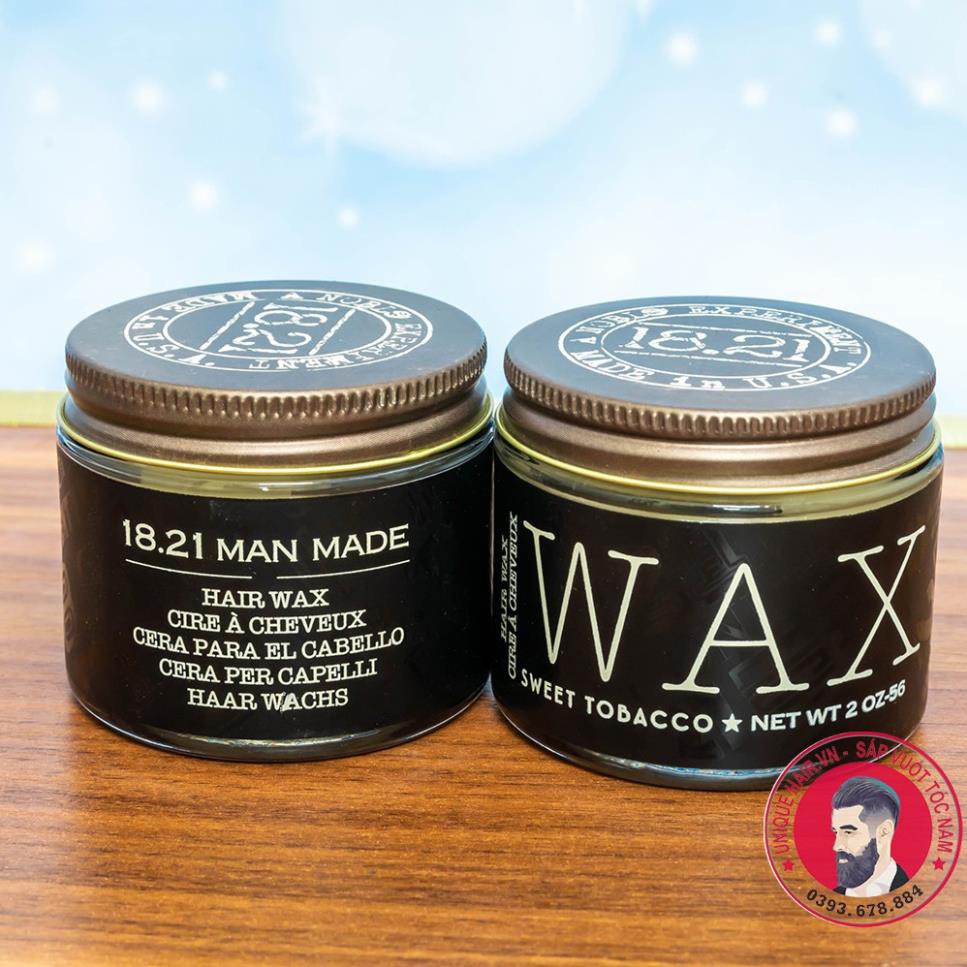 [CHÍNH HÃNG STORE HÀ NỘI] Sáp Vuốt Tóc 18.21 Man Made Wax- new 2021 Tặng lược | RẺ VÔ ĐỊCH