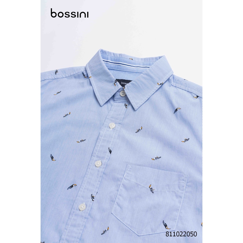 Áo sơ mi nam tay ngắn họa tiết chú chim nhỏ Bossini 811022050