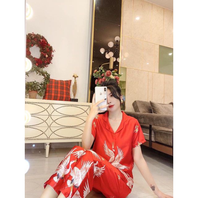 [Free Ship] Bộ Đồ ngủ lụa pijama cao cấp