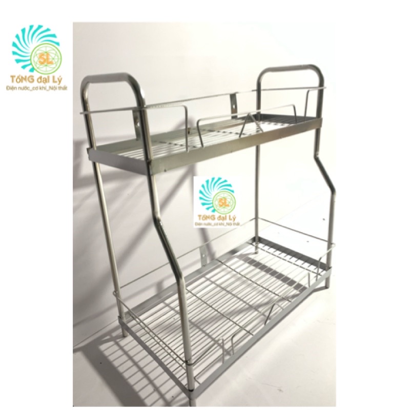 KỆ ĐỰNG GIA VỊ,Đồ Dùng Inox 100% 2 Tầng or để bàn hoặc treo